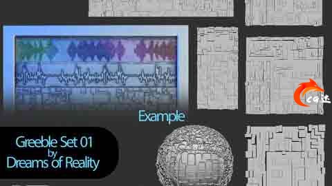 Greeble Zbrush刷子套装cg教程-建模教程-教程学习大侠教程