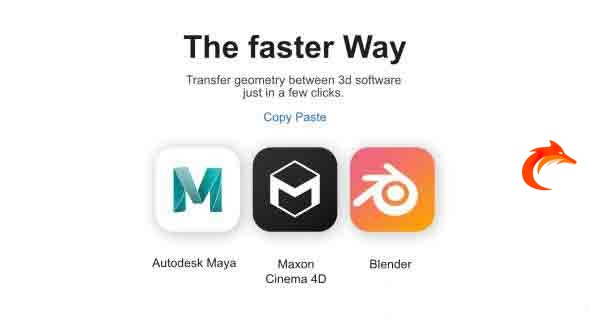 Blender Maya C4D模型复制粘贴互导插件 Quick Copy Pastecg教程-建模教程-教程学习大侠教程